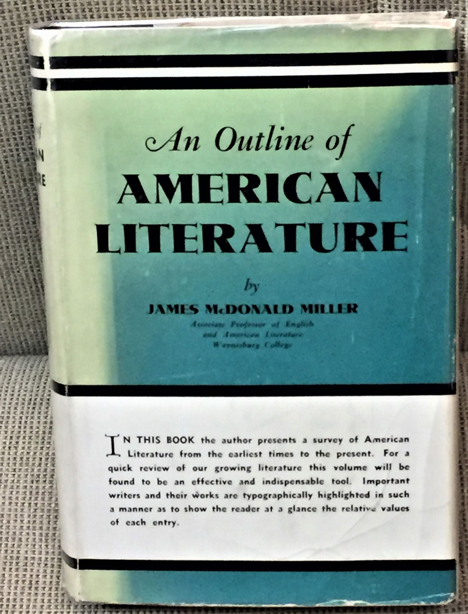 An Outline of American Literature by James McDonald Miller on My Book Heaven