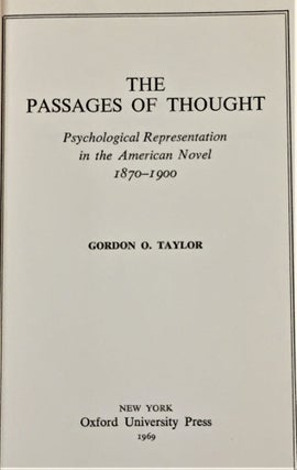 The Passages of Thought