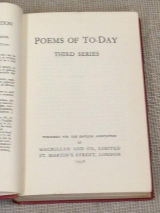 Poems of To-day Third Series