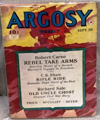 Item #021093 Argosy Weekly, September 28, 1940. Richard Sale Robert Carse, Others, Johnston McCulley