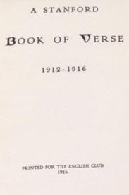 A Stanford Book of Verse, 1912 - 1916