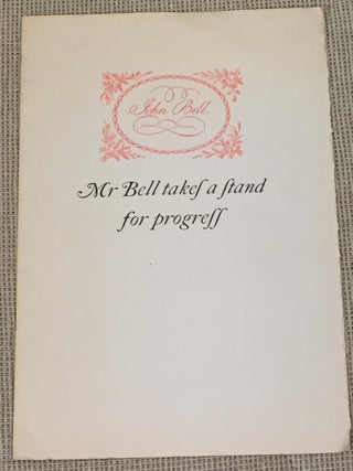 Item #026268 Mr. Bell Takes a Stand for Progress. Oscar Lewis