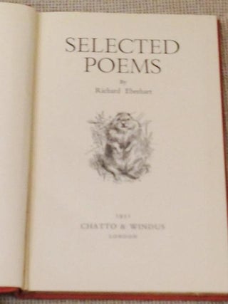 Item #026323 Selected Poems. Richard EBERHART