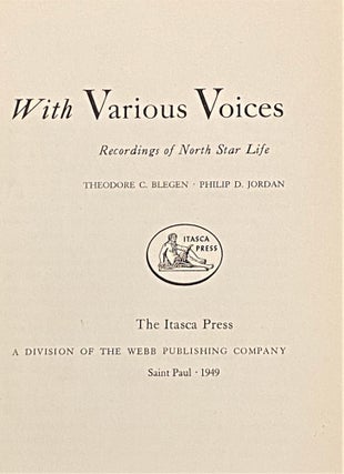 With Various Voices, Recordings of North Star Life