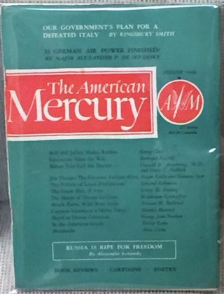 Item #029599 The American Mercury August 1943. Etc Bertrand Russell