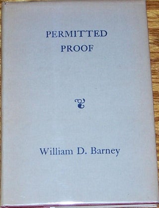 Item #031232 Permitted Proof. William D. BARNEY