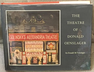 Item #031852 The Theatre of Donald Oenslager. Donald M. Oenslager