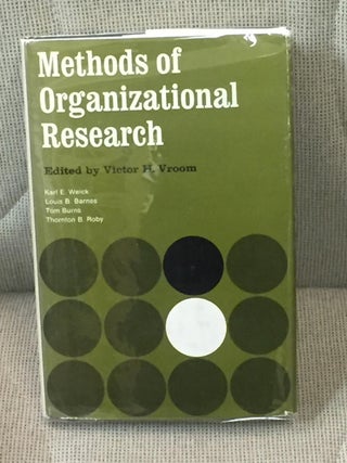 Item #035445 Methods of Organization Research. Victor H. Vroom