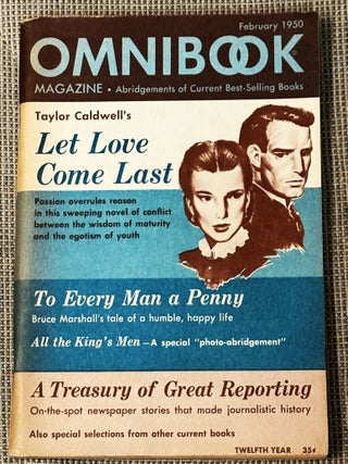 Item #037907 Omnibook, February 1950. Bruce Marshall Taylor Caldwell, All the King's Men Photos...