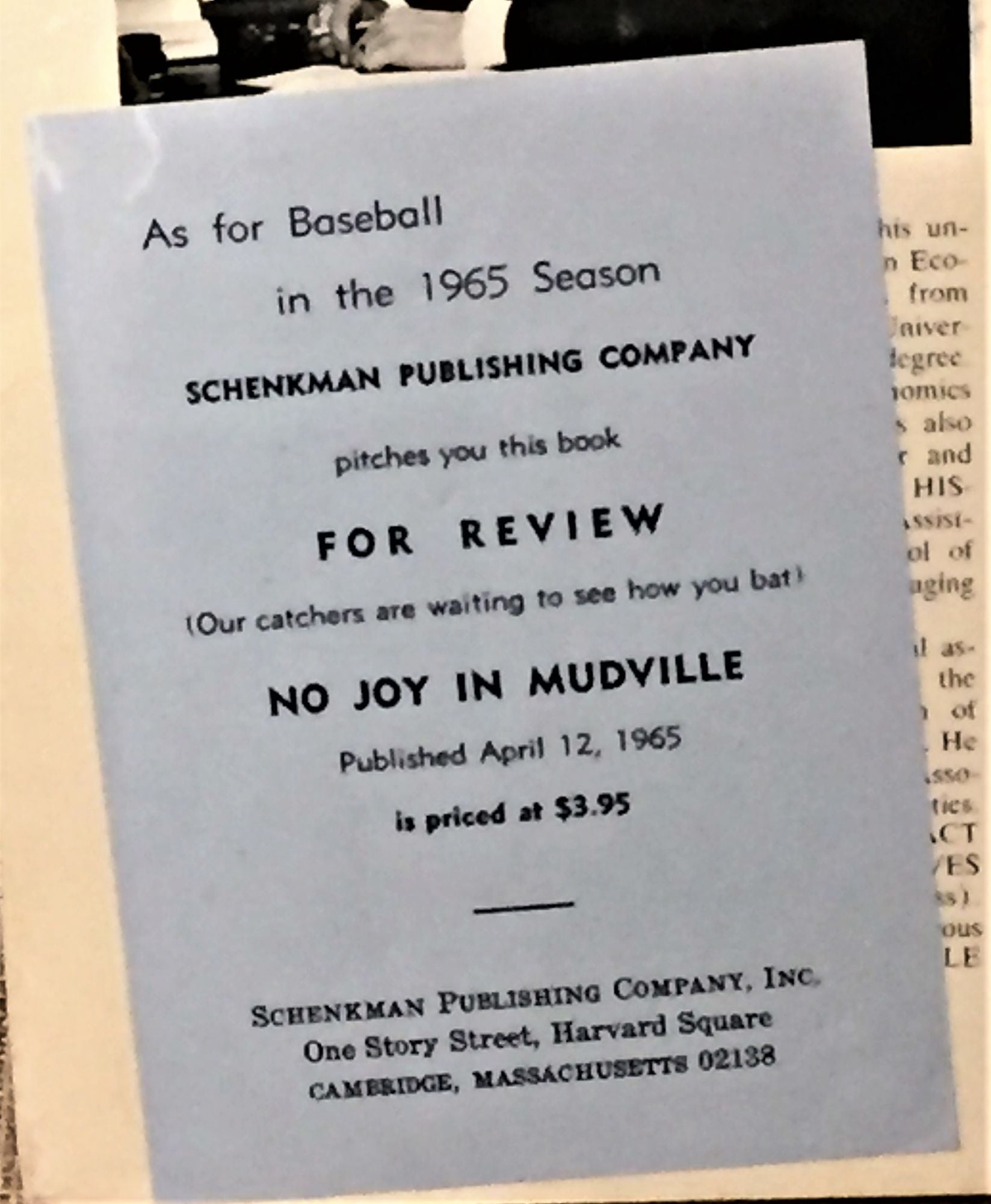 No joy in Mudville