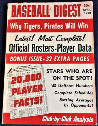 Item #55775 Baseball Digest, April 1968. Herbert Simons