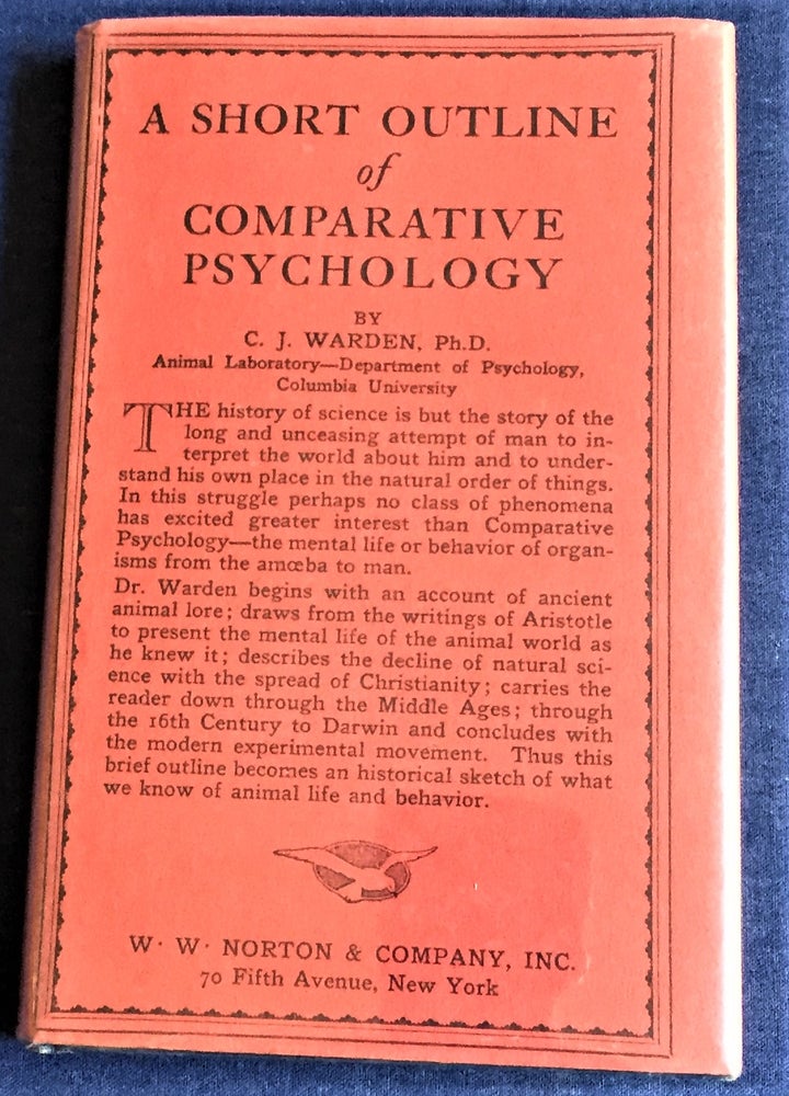 Item #57226 A Short Outline of Comparative Psychology. C J. Warden.