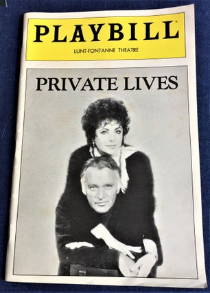 Item #60037 Playbill, July 1983, Vol. 1, No. 10, Private Lives, Lunt-Fontanne Theatre. Joan Alleman
