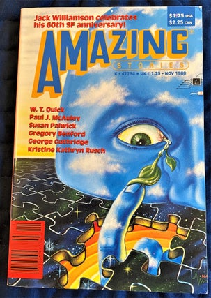 Item #62669 Amazing Stories, November 1988. Gregory Benford Jack Williamson, others, Robert...