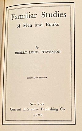 Familiar Studies of Men and Books