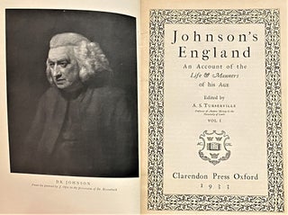 Johnson's England, An Account of the Life & Manners of His Age
