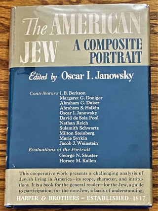 Item #64069 The American Jew, A Composite Portrait. Oscar I. Janowsky, Margaret G. Doniger I B....