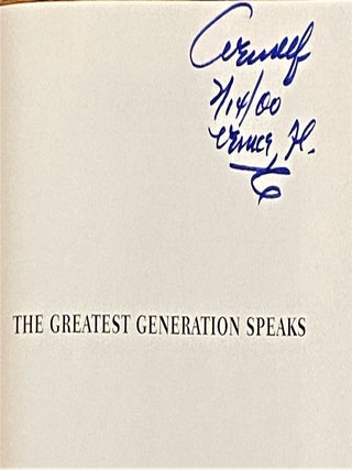 The Greatest Generation Speaks