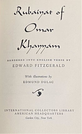 Item #64671 The Rubaiyat of Omar Khayyam. Edmund Dulac Edward Fitzgerald