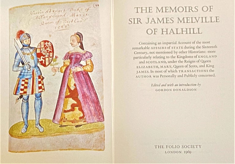 Item #64939 The Memoirs of Sir James Melville of Halhill. Gordon Donaldson James Melville.