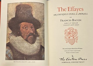 Item #65156 The Essays, or, Counsels Civill & Morall. Francis Bacon