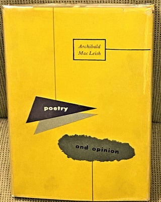 Item #65368 Poetry and Opinion, The Pisan Cantos of Ezra Pound, A Dialog on the Role of Poetry....