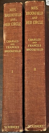 Item #65916 Mrs. Brookfield and Her Circle, 2 volumes. Charles, Frances Brookfield