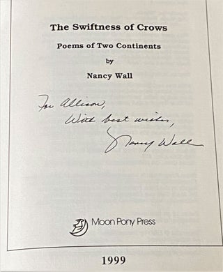 The Swiftness of Crows, Poems of Two Continents
