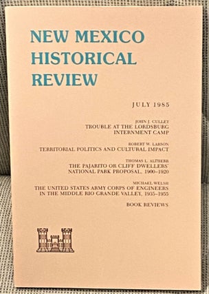 Item #67100 New Mexico Historical Review July 1985. Robert W. Larson John J. Culley, Michael...