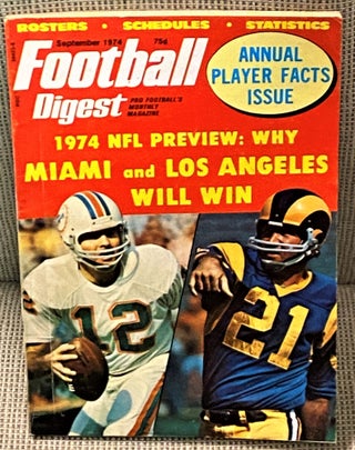 Item #67878 Football Digest, September 1974. Alex Karras O J. Simpson, others