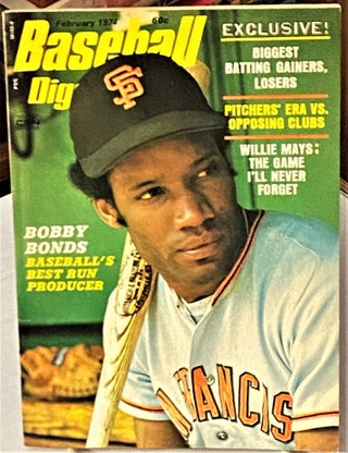 Item #67891 Baseball Digest February 1974. Willie Mays Bobby Bonds