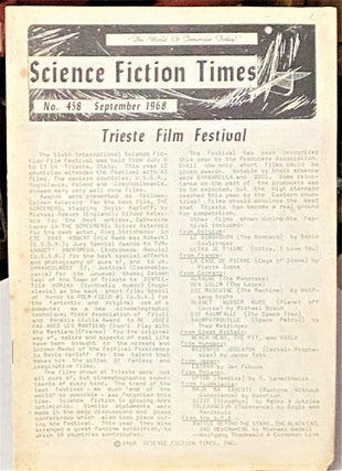 Item #67892 Science Fiction Times No. 458, September 1968. Ann F. Dietz
