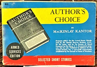 Item #69022 Author's Choice. MacKinlay Kantor