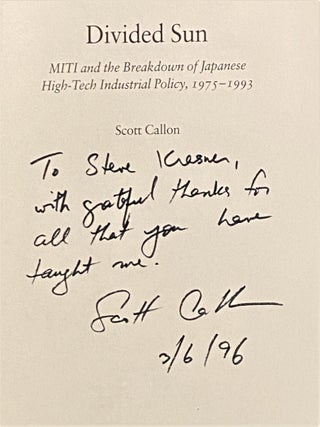 Divided Sun : MITI and the Breakdown of Japanese High-Tech Industrial Policy, 1975-1993