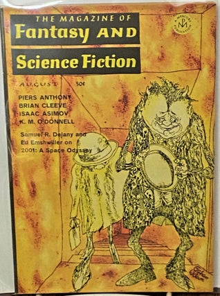 Item #70681 The Magazine of Fantasy and Science Fiction August 1968. Piers Anthony Dean R....
