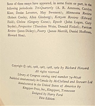 Alone with America: Essays on the Art of Poetry in the United States Since 1950