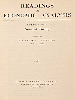 Readings in Economic Theory, 2 volumes, Volume 1, General Theory, Volume 2, Prices and Production
