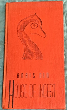Item #71918 House of Incest. Anais Nin