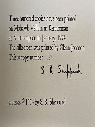 Givings, Nine Poems by S.R. Sheppard