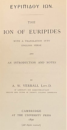 The Ion of Euripides, with a Translation into English Verse