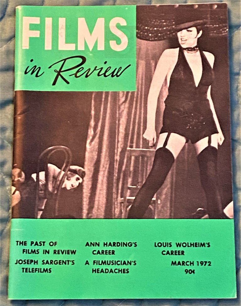Item #72524 Films in Review, March 1972, featuring Liza Minnelli in "Cabaret" Charles Phillips Reilly.