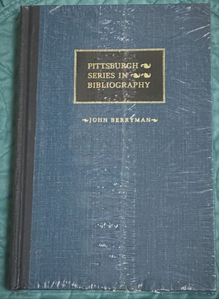 Item #72531 John Berryman, A Bibliography. Ernest C. Stefanik Jr