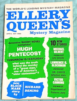 Item #72661 Ellery Queens's Mystery Magazine April 1965. Victor Canning Richard Deming, others,...