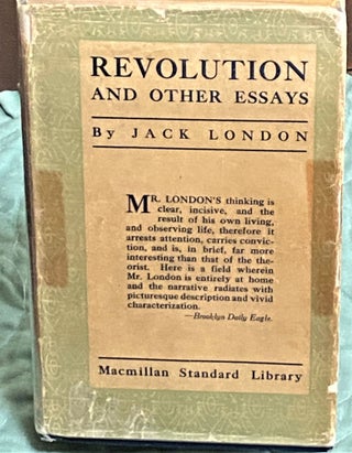 Item #73504 Revolution and Other Essays. Jack London