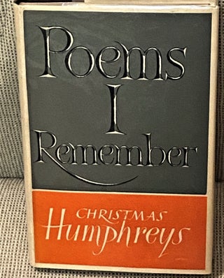 Item #73802 Poems I Remember. Christmas Humphreys