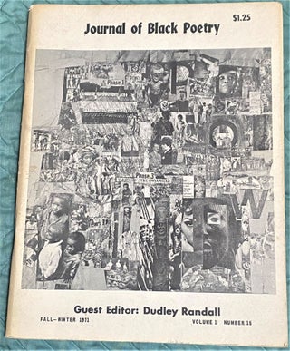 Item #74361 JOURNAL OF BLACK POETRY. Vol. 1, No. 15 (Fall-Winter, 1971). Gwendolyn Brooks Imamu...