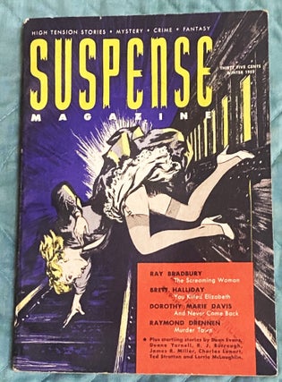Item #75110 Suspense Magazine Winter, 1952. Brett Halliday Ray Bradbury