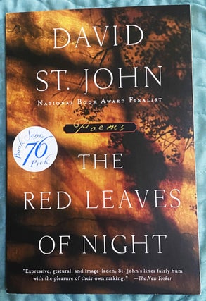 Item #75174 The Red Leaves of Night. David St. John