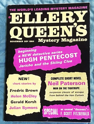 Item #75725 Ellery Queen’s Mystery Magazine, November 1964, F. Scott Fitzgerald Fredric Brown,...