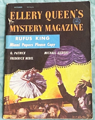 Item #75739 Ellery Queen's Mystery Magazine, October 1956. Rufus King Davis Grubb, others, Victor...